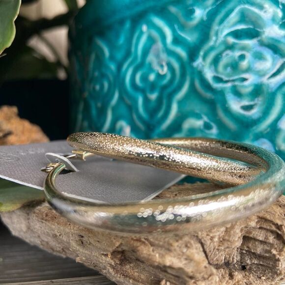 Silver Hoops Daisy Fuentes Fashion Earrings - Picture 6 of 8